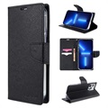 Mercury Goospery Fancy Diary iPhone 14 Pro Wallet Case - Black