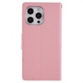 Mercury Goospery Fancy Diary iPhone 14 Pro Max Wallet Case - Pink