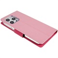 Mercury Goospery Fancy Diary iPhone 14 Pro Max Wallet Case - Pink