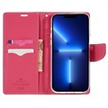 Mercury Goospery Fancy Diary iPhone 14 Pro Max Wallet Case - Pink