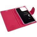 Mercury Goospery Fancy Diary iPhone 14 Pro Max Wallet Case - Pink