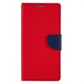 Mercury Goospery Fancy Diary iPhone 14 Pro Max Wallet Case - Red