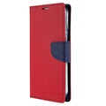 Mercury Goospery Fancy Diary iPhone 14 Pro Max Wallet Case - Red