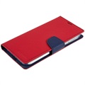 Mercury Goospery Fancy Diary iPhone 14 Pro Max Wallet Case - Red