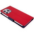 Mercury Goospery Fancy Diary iPhone 14 Pro Max Wallet Case - Red