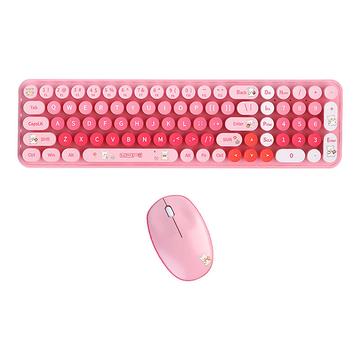 Mofii Baby Bear Wireless Keyboard and Mouse Set - QWERTY - Pink