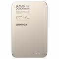 Momax Q.Mag X2 20000mAh Magnetic Wireless Power Bank - Titanium Gold