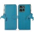 Motorola Edge 50 Neo Wallet Leather Case with RFID - Blue