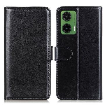 Motorola Moto G35 Wallet Case with Magnetic Closure - Black