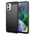 Motorola Moto G54 Brushed TPU Case - Carbon Fiber