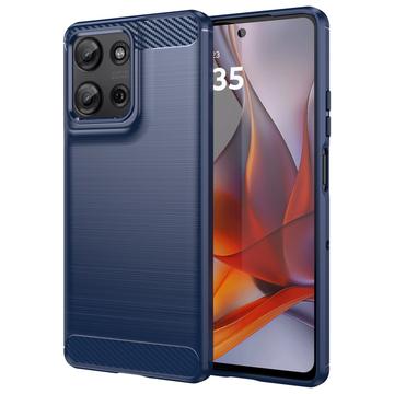 Motorola Moto G75 Brushed TPU Case - Carbon Fiber