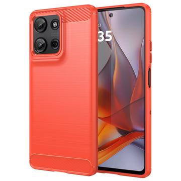 Motorola Moto G75 Brushed TPU Case - Carbon Fiber