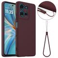 Motorola Moto G75 Liquid Silicone Case - MagSafe Compatible - Wine Red