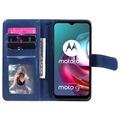 Multi-Card Slot Motorola Moto G10/Moto G30 Wallet Case - Blue