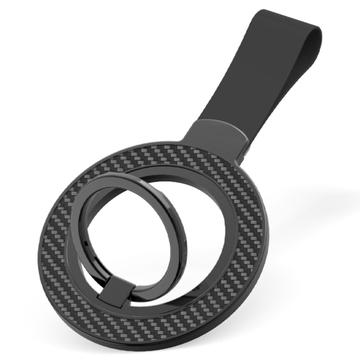 Multifunctional Magnetic Ring Holder w. Strap - Black