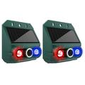 N911Z Solar-Powered Ultrasonic Bird Repellent with LED Flashing and Motion Sensor Alarm - 2 Pcs.