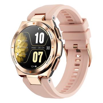 NX17 1.19-inch AMOLED Women Waterproof Bluetooth Calling Smart Watch Fitness Tracker Smart Bracelet - Pink