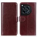 OnePlus 12R/Ace 3 Wallet Case with Magnetic Closure - Brown