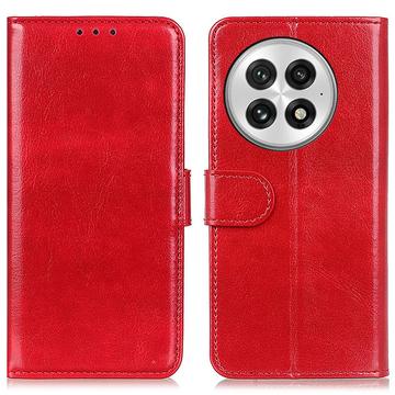 OnePlus 13 Wallet Case with Magnetic Closure - Red