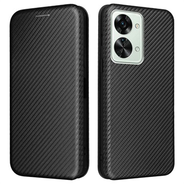 OnePlus Nord 2T Flip Case - Carbon Fiber - Black