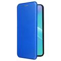 OnePlus Nord 2T Flip Case - Carbon Fiber - Blue