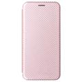 OnePlus Nord 2T Flip Case - Carbon Fiber - Rose Gold