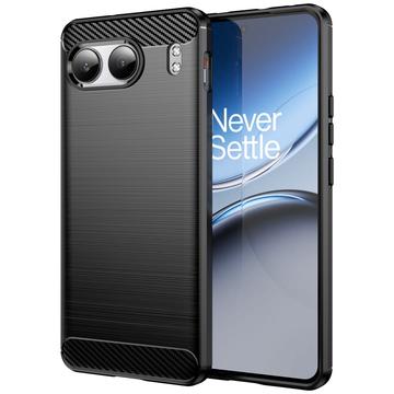 OnePlus Nord 4 Brushed TPU Case - Carbon Fiber - Black