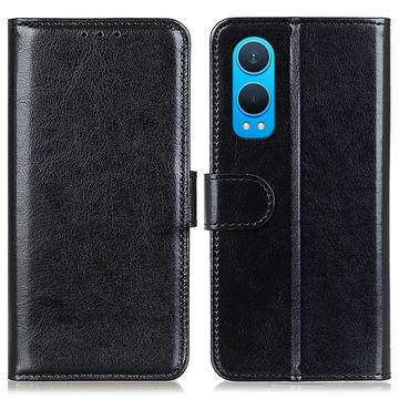 OnePlus Nord CE4 Lite/Oppo K12x Wallet Case with Magnetic Closure - Black