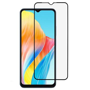 Oppo A18 Full Cover Tempered Glass Screen Protector - 9H - Black Edge