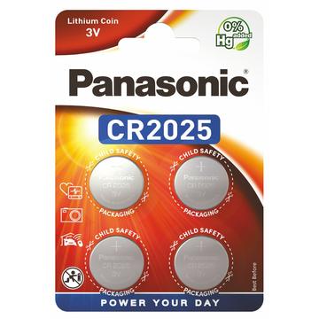 Panasonic Mini CR2025 Battery 3V - 4 Pcs.