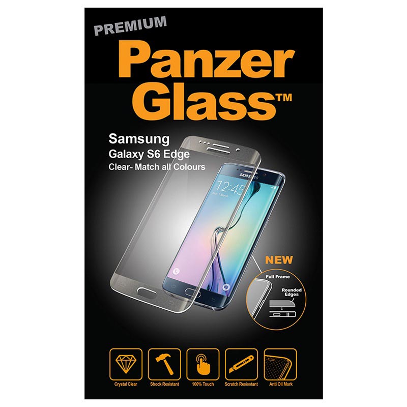 perspectief Informeer Napier Samsung Galaxy S6 Edge PanzerGlass Premium Full Frame Screen Protector