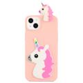 3D Cartoon iPhone 14 Plus TPU Case - Unicorn