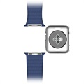 Apple Watch Series 7/SE/6/5/4/3/2/1 Premium Leather Strap - 45mm/44mm/42mm - Blue