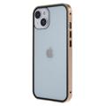 iPhone 14 Max Magnetic Case with Tempered Glass - Gold