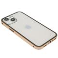 iPhone 14 Max Magnetic Case with Tempered Glass - Gold