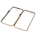 iPhone 14 Max Magnetic Case with Tempered Glass - Gold