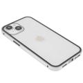 iPhone 14 Max Magnetic Case with Tempered Glass - Silver