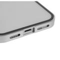 iPhone 14 Max Magnetic Case with Tempered Glass - Silver