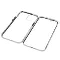 iPhone 14 Max Magnetic Case with Tempered Glass - Silver