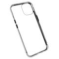 iPhone 14 Max Magnetic Case with Tempered Glass - Silver