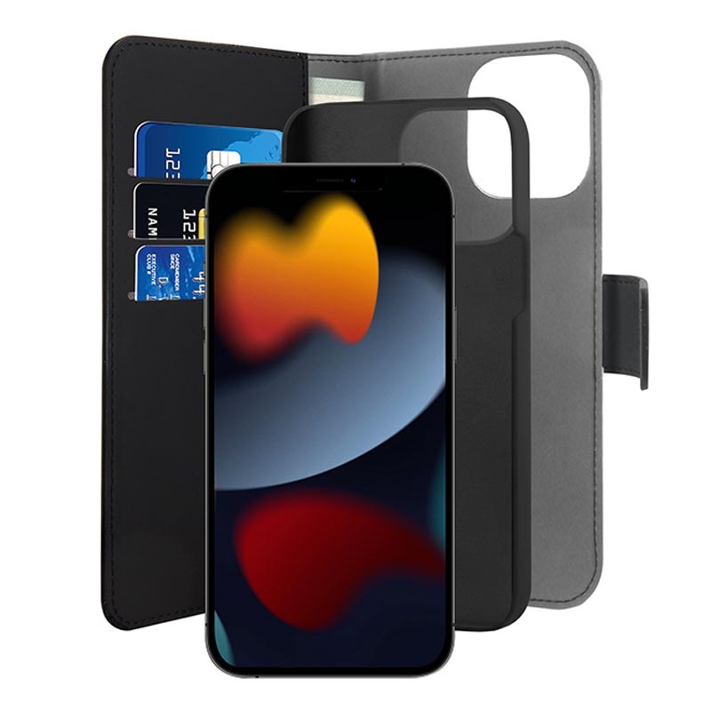 Puro 2 In 1 Magnetic Iphone 13 Pro Max Wallet Case Black
