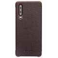 Qialino Smart View Huawei P30 Flip Leather Case - Brown