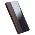 Qialino Smart View Huawei P30 Flip Leather Case - Brown