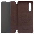 Qialino Smart View Huawei P30 Flip Leather Case - Brown