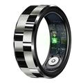 R9 Premium Stainless Steel Smart Ring with Charging Case - Size: 11/20.6mm