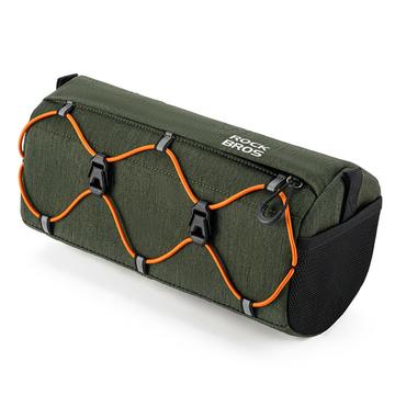 ROCKBROS W012 Bicycle Handlebar Hanging Bag Reflective Polyester Bike Front Storage Bag - Blackish Green