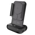 RX01-B Bluetooth Selfie Grip with Wireless Charging and Remote Shutter - 15W MagSafe-Compatible - Black