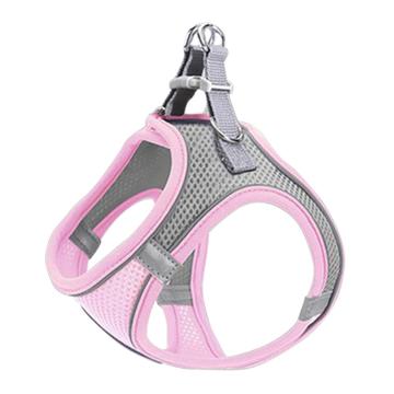 Reflective Cat/Dog Harness with Leash - M - Splicing Pink