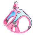 Reflective Cat/Dog Harness with Leash - S - Blue / Pink