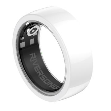 Riversong SR01 Trinity Nano Ceramic Smart Ring - Size: 8/18mm - White